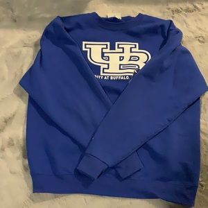 Men’s blue Champion University at Buffalo Crewneck